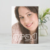 Modernes Retro | Foto Grad Ankündigung (Stehend Vorderseite)