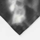 Modernes Retro-Foto Schwarz-weißes Marmordesign Fleecedecke (Ecke)