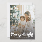 Modernes Retro Foto Weihnachten (Vorderseite)