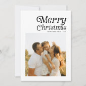 Modernes Retro Frohe Weihnachten Foto (Vorderseite)