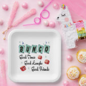 Modernes Retro Good Friends Bunco Pappteller (Party)