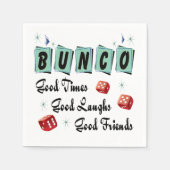 Modernes Retro Good Friends Bunco Serviette (Vorderseite)