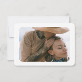 Modernes Retro-Gradient Rosa Orange-Foto Save The Date (Rückseite)