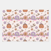 Modernes Retro Groovy Fun Halloween Geschenkpapier Set (Vorderseite 2)