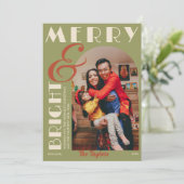 Modernes Retro Grunge Foto Weihnachten (Stehend Vorderseite)