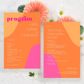 Modernes Retro-Hochzeitsprogramm