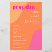 Modernes Retro-Hochzeitsprogramm Flyer (Vorne)