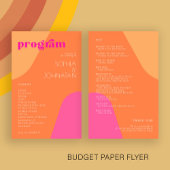 Modernes Retro-Hochzeitsprogramm Flyer