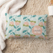 Modernes Retro-Hübsches Monogramm-Muster blass Lendenkissen (Decke)