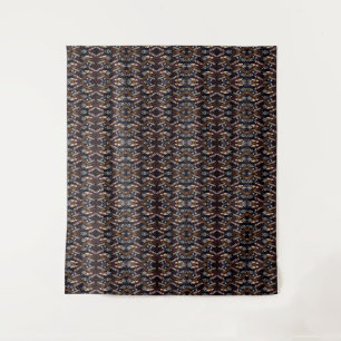Modernes Retro in brauner Tapisserie Wandteppich