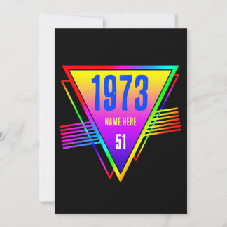 Modernes Retro-Individuelle Name Jahr Geburtstagsg Einladung