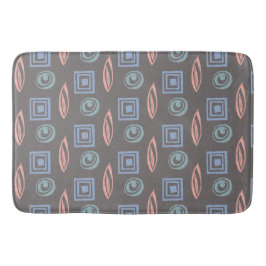 Modernes Retro Inspiriertes Muster Blaue Minze Ros Badematte