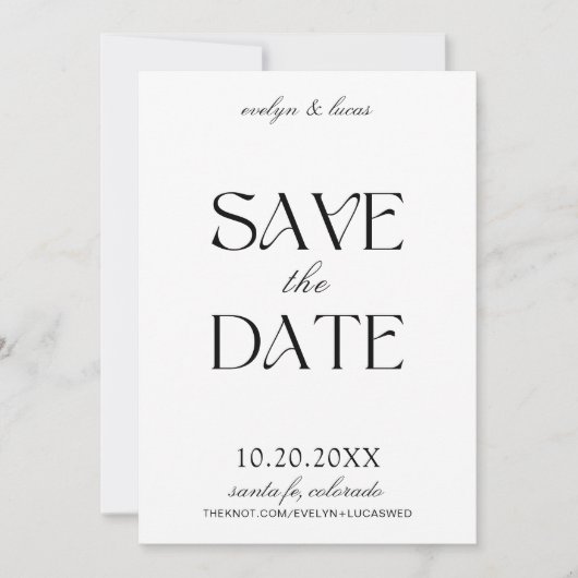 Modernes Retro Italienisch Save the Date Inspirier Einladung (Vorderseite)