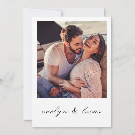 Modernes Retro Italienisch Save the Date Inspirier Einladung (Rückseite)