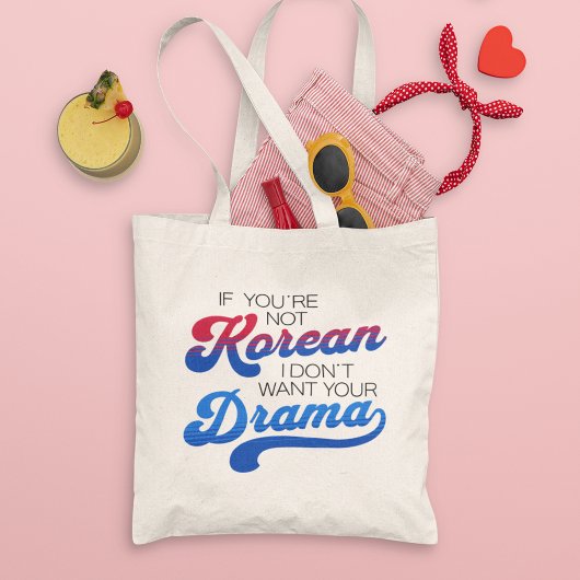 Modernes Retro koreanisches Drama Lover Funny Pers Tragetasche