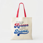 Modernes Retro koreanisches Drama Lover Funny Pers Tragetasche (Vorne)