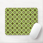 Modernes Retro Kreis-Grün u. Brown Mousepad (Mit Mouse)