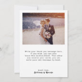 Modernes Retro Letter Flat Foto Danke Karte (Rückseite)