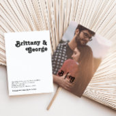 Modernes Retro-Letter Lässiges Foto Monogramm Einladung