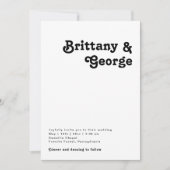 Modernes Retro-Letter Lässiges Foto Monogramm Einladung (Vorderseite)