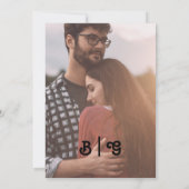 Modernes Retro-Letter Lässiges Foto Monogramm Einladung (Rückseite)