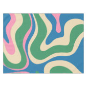 Modernes Retro Liquid Swirl Abstrakt Tischdecke (Vorderseite (Horizontal))