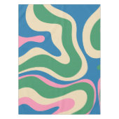 Modernes Retro Liquid Swirl Abstrakt Tischdecke (Vorderseite)