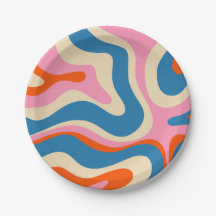 Modernes Retro Liquid Swirl Abstraktes Muster