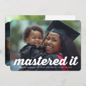 Modernes RETRO meistert es 2 Foto Abschluss Ankündigung (Vorne/Hinten)