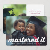 Modernes RETRO meistert es 2 Foto Abschluss Ankündigung (Vorne/Hinten)