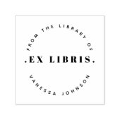 Modernes Retro Minimaler Individuelle Name Ex Libr Permastempel (Design)