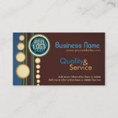 Modernes Retro mit Logo oder Foto pro Geschäftsein Visitenkarte (Rückseite)