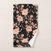 Modernes Retro mit stilvollem Drehbuch l Black flo Badhandtuch Set (Handtuch)