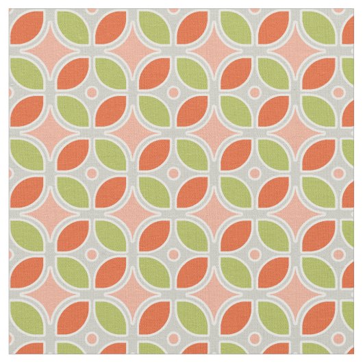 Modernes Retro-Mod Square-Design im Mittelalter Stoff (Nahaufnahme)