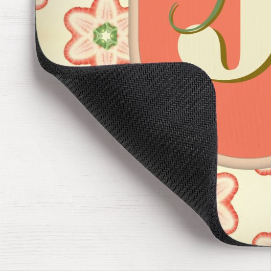 Modernes Retro Monogram Mousepad individuell anpas (Ecke)