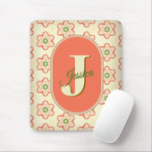 Modernes Retro Monogram Mousepad individuell anpas (Mit Mouse)