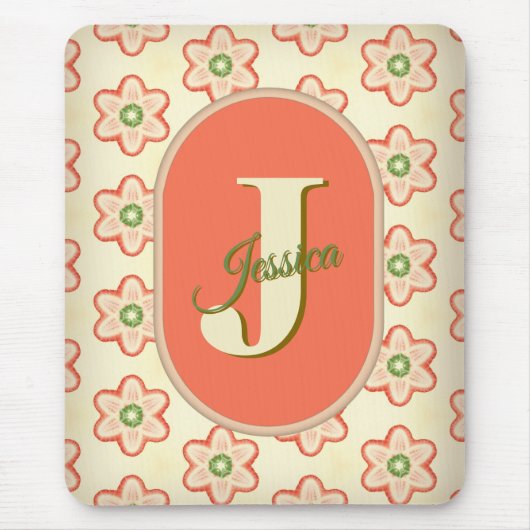 Modernes Retro Monogram Mousepad individuell anpas (Vorne)