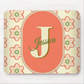 Modernes Retro Monogram Mousepad individuell anpas (Vorne)