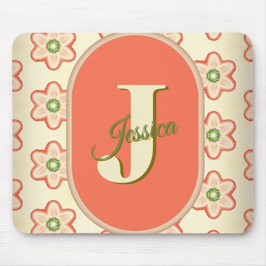 Modernes Retro Monogram Mousepad individuell anpas (Vorne)