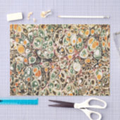 Modernes Retro-Muster aus Abstraktem, gelbem Marmo Seidenpapier (Handwerk)