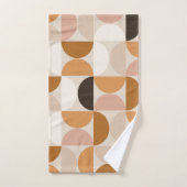 Modernes Retro-Muster aus dem Mittelalter - braune Badhandtuch Set (Handtuch)