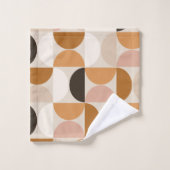 Modernes Retro-Muster aus dem Mittelalter - braune Badhandtuch Set (Waschlappen)