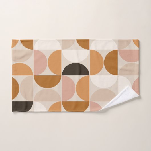 Modernes Retro-Muster aus dem Mittelalter - braune Badhandtuch Set (Handtuch)