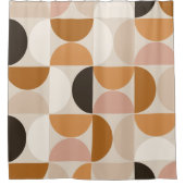 Modernes Retro-Muster aus dem Mittelalter - braune Duschvorhang (Vorderseite)