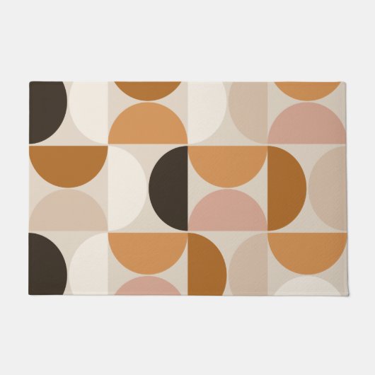 Modernes Retro-Muster aus dem Mittelalter - braune Fußmatte (Vorderseite)