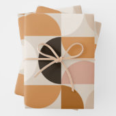 Modernes Retro-Muster aus dem Mittelalter - braune Geschenkpapier Set (Beispiel)