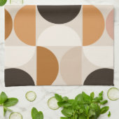 Modernes Retro-Muster aus dem Mittelalter - braune Geschirrtuch (Gefaltet)