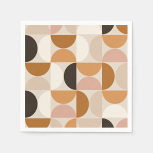 Modernes Retro-Muster aus dem Mittelalter - braune Serviette