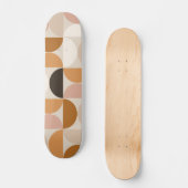 Modernes Retro-Muster aus dem Mittelalter - braune Skateboard (Vorderseite)