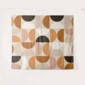 Modernes Retro-Muster aus dem Mittelalter - braune Wandteppich (Vorderseite (Horizontal))